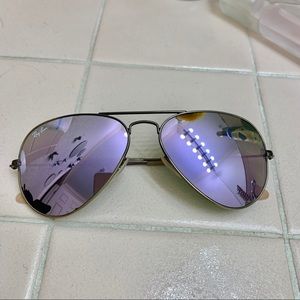 Purple mirror flash raybans